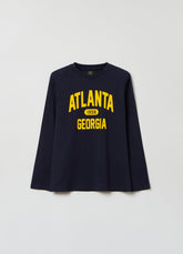 Ovs Boys Atlanta Georgia Slogan Long Sleeve T-Shirt
